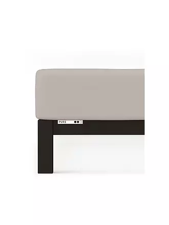 SCHLAFGUT | Sábana bajera ajustable de punto PURE 180x200cm Purple Deep XL | beige